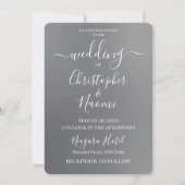 カスタマイズ – グレーフェード 招待状 (正面)