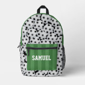 カスタマイズ サッカー場 体育 プリントバックパック (正面)