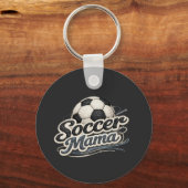 カスタマイズ サッカー ママ キーチェーン - 名前入れ可能 (正面)