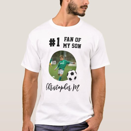 カスタマイズ サッカー 応援 父親 ギフト Tシャツ (正面)