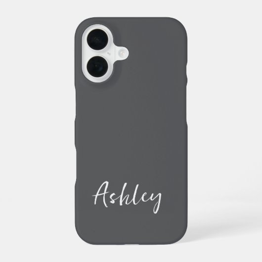 カスタマイズ シンプル おしゃれ モダン ブラック iPhone 16ケース (裏面)