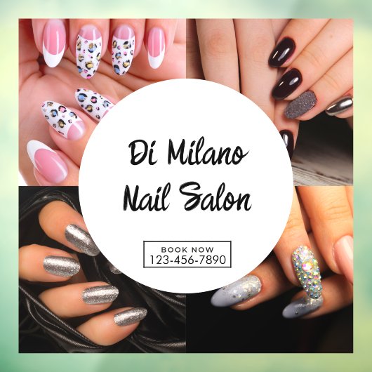 カスタマイズ シンプル カラフル ネイルサロン プロモーション ウィンドウサイン (シート3)