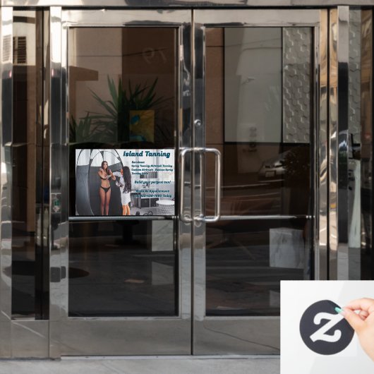 カスタマイズ スプレー タンニング ブース ビジネス 2 ウィンドウサイン (オフィスドア)