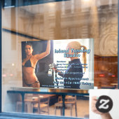 カスタマイズ スプレー タンニング ブース ビジネス 3 ウィンドウサイン (カフェ窓)