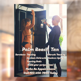 カスタマイズ スプレー タンニング ブース ビジネス 4  ウィンドウサイン