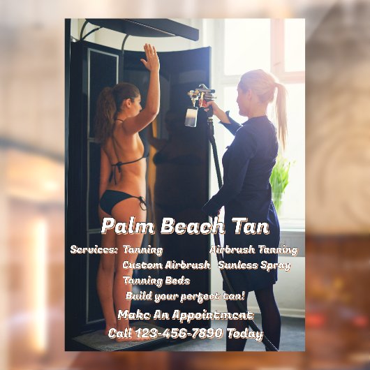 カスタマイズ スプレー タンニング ブース ビジネス 4 ウィンドウサイン (シート2)