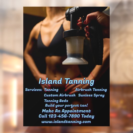 カスタマイズ スプレー タンニング ブース ビジネス 5 ウィンドウサイン (シート2)