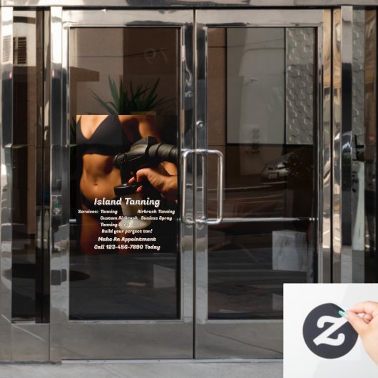 カスタマイズ スプレー タンニング Booth ビジネス ウィンドウサイン (オフィスドア)