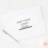 カスタマイズ -デザイン – ロゴの追加 楕円形シール (封筒)