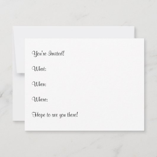 カスタマイズ!パター無地のン基準 招待状 (裏面)