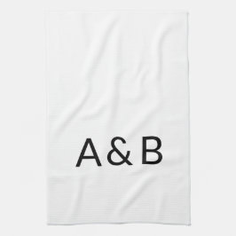 カスタマイズ、パーソナライズされたアルファベットイニシャルモノグラム キッチンタオル
