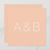 カスタマイズ、パーソナライズされたアルファベットイニシャルモノグラム サンキューカード (正面/裏面)