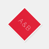 カスタマイズ、パーソナライズされたアルファベットイニシャルモノグラム スタンダードカクテルナプキン (角)