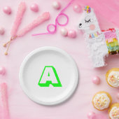 カスタマイズ、パーソナライズされたアルファベットイニシャルモノグラム ペーパープレート (パーティー)