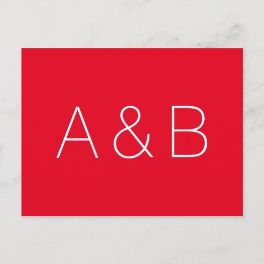 カスタマイズ、パーソナライズされたアルファベットイニシャルモノグラム ポストカード (正面)