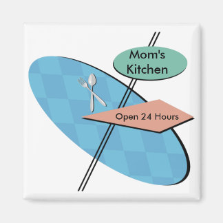 カスタマイズ、パーソナライズされたレトロ50sダイナー磁石 マグネット