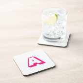 カスタマイズ、パーソナライズされたAlphabetイニシャルモノグラム コースター (右側)