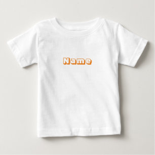 カスタマイズ、パーソナライズされたAlphabetイニシャルモノグラム ベビーTシャツ