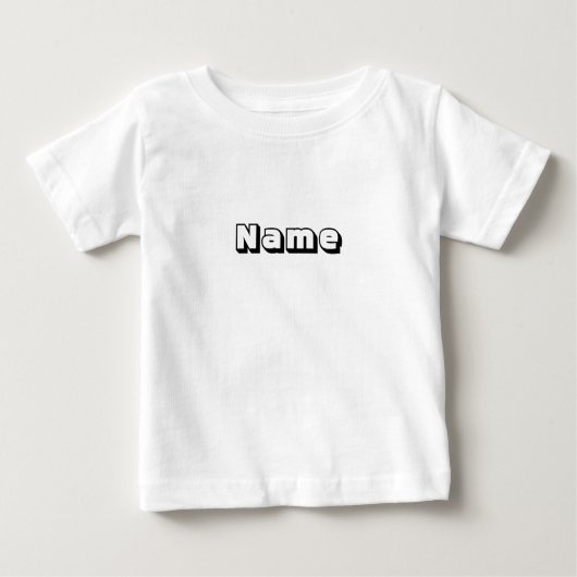 カスタマイズ、パーソナライズされたAlphabetイニシャルモノグラム ベビーTシャツ (正面)