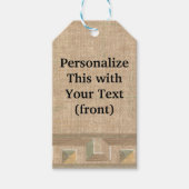 カスタマイズ&パーソナライズ – 接線ハッチングデザイン ギフトタグ (正面)