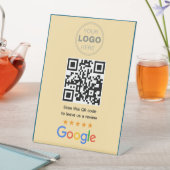 カスタマイズ ビジネス レビュー QR コード ロゴ 台座サイン (インサイチュ)