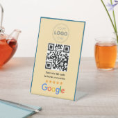 カスタマイズ ビジネス レビュー QR コード ロゴ 台座サイン (インサイチュ)