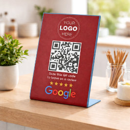 カスタマイズ ビジネス レビュー QR コード ロゴ 台座サイン