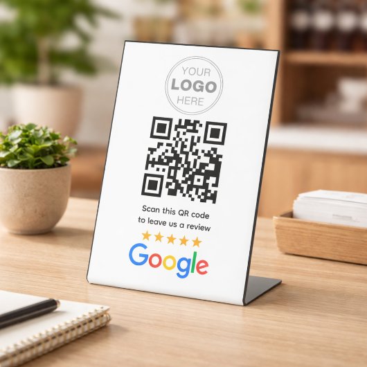 カスタマイズ ビジネス レビュー QR コード ロゴ 台座サイン