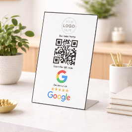カスタマイズ ビジネス レビュー QR コード ロゴ 台座サイン
