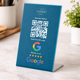 カスタマイズ ビジネス レビュー QR コード ロゴ 台座サイン