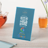 カスタマイズ ビジネス レビュー QR コード ロゴ 台座サイン (インサイチュ)