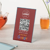 カスタマイズ ビジネス レビュー QR コード ロゴ 台座サイン (インサイチュ)