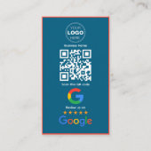 カスタマイズ ビジネス レビュー QR コード ロゴ 名刺 (正面)