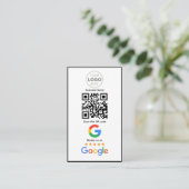 カスタマイズ ビジネス レビュー QR コード ロゴ 名刺 (スタンド正面)