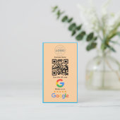 カスタマイズ ビジネス レビュー QR コード ロゴ 名刺 (スタンド正面)