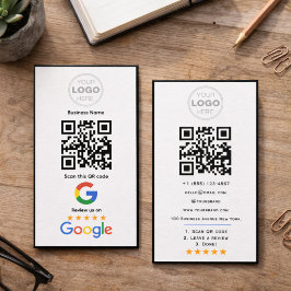カスタマイズ ビジネス レビュー QR コード ロゴ 名刺