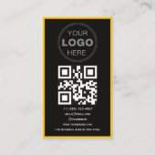 カスタマイズ ビジネス レビュー QR コード ロゴ 名刺 (裏面)