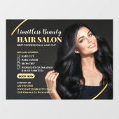 カスタマイズ ビューティー ヘア サロン ブルネット モデル ショップ ウィンドウサイン (シート)