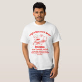 カスタマイズ ピザ レストラン 詳細 グラフィック Tシャツ (正面フル)
