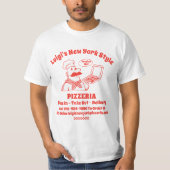 カスタマイズ ピザ レストラン 詳細 グラフィック Tシャツ (正面)
