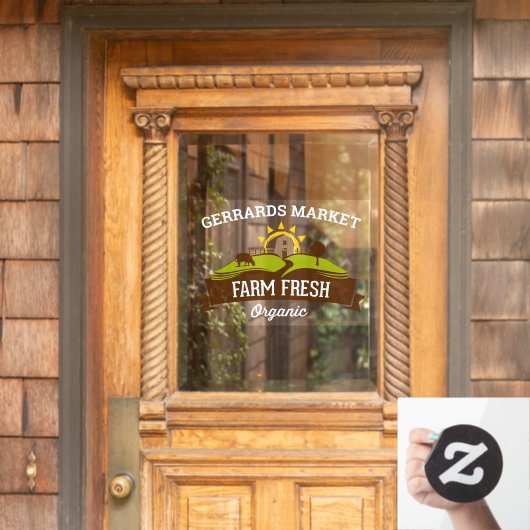 カスタマイズ ファーム フレッシュ オーガニック 中小企業 ウィンドウサイン (ホームデコレーション)