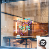 カスタマイズ フェイク ネオン ベイプ ショップ ビジネス ウィンドウサイン (カフェ窓)