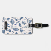 カスタマイズ |フォーク植物学プリント ラゲッジタグ (正面横)