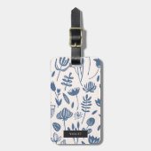 カスタマイズ |フォーク植物学プリント ラゲッジタグ (正面縦)