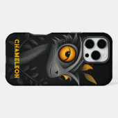 カスタマイズ ブラック カメレオン iPhoneケース (裏面横)