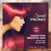 カスタマイズ ヘアサロン向け汎用カラーセール プロモーション ウィンドウサイン (シート2)