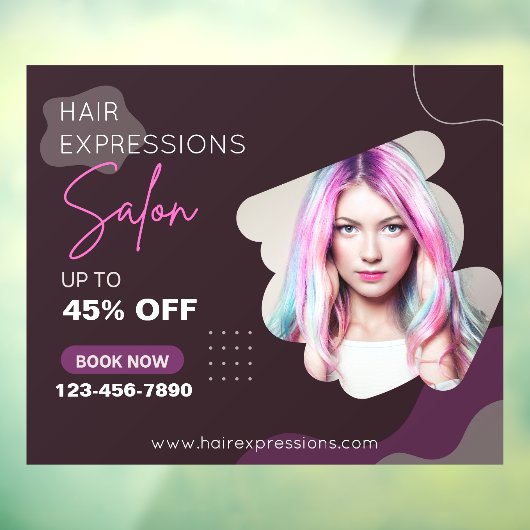 カスタマイズ ヘア カラーリング ハイライト ビューティー サロン ウィンドウサイン (シート3)