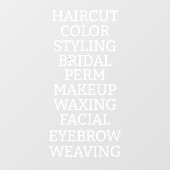 カスタマイズ ヘア サロン スパ サービス一覧 大きな窓用ステッカー ウィンドウサイン (シート)