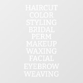 カスタマイズ ヘア サロン スパ サービス一覧 大型窓用ステッカー ウィンドウサイン (シート)
