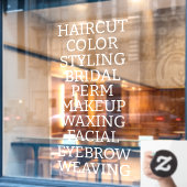 カスタマイズ ヘア サロン スパ サービス一覧 大型窓用ステッカー ウィンドウサイン (カフェ窓)